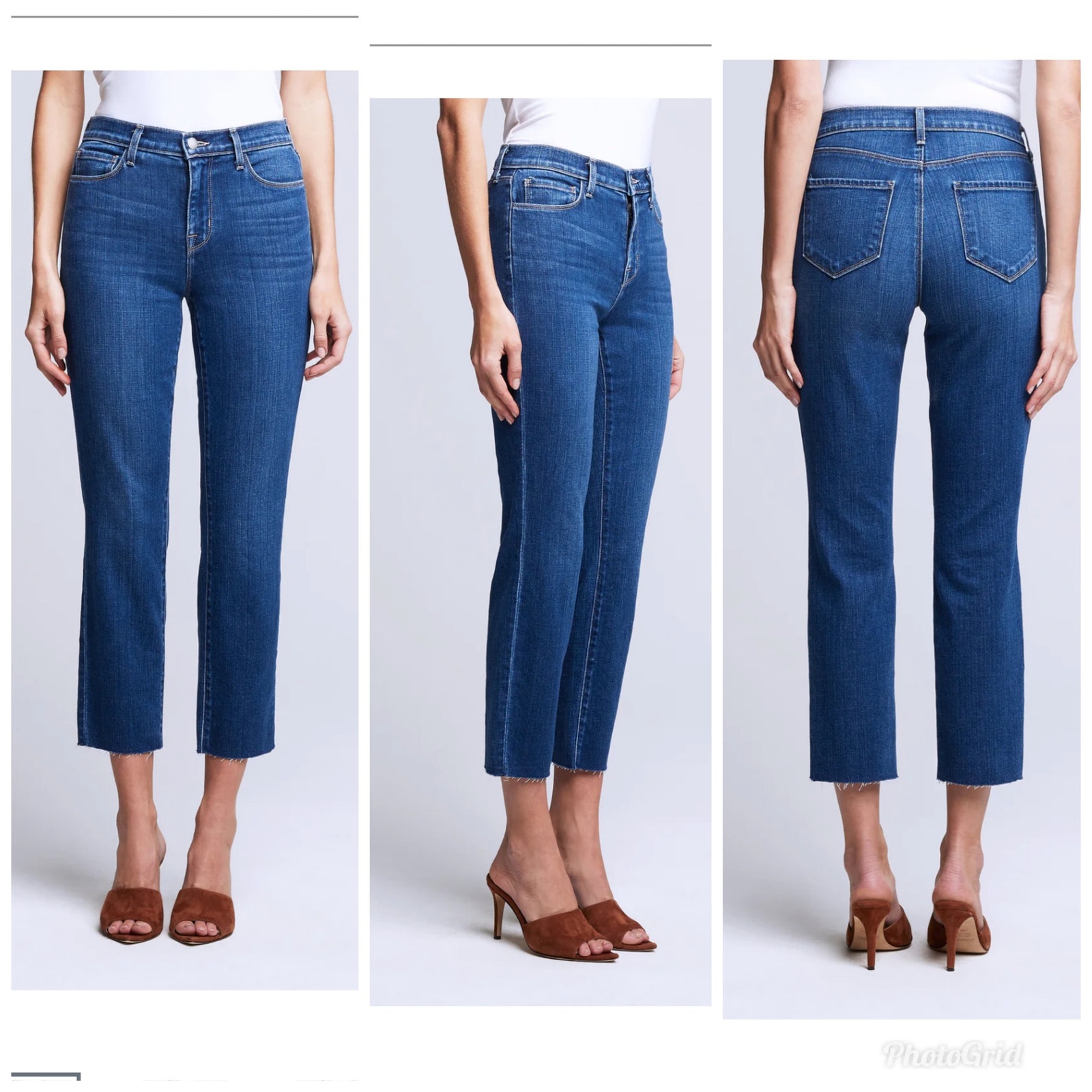 L'agence Sada Jean In Portland Shade Ankle Crop Denim Size 25 Nwt